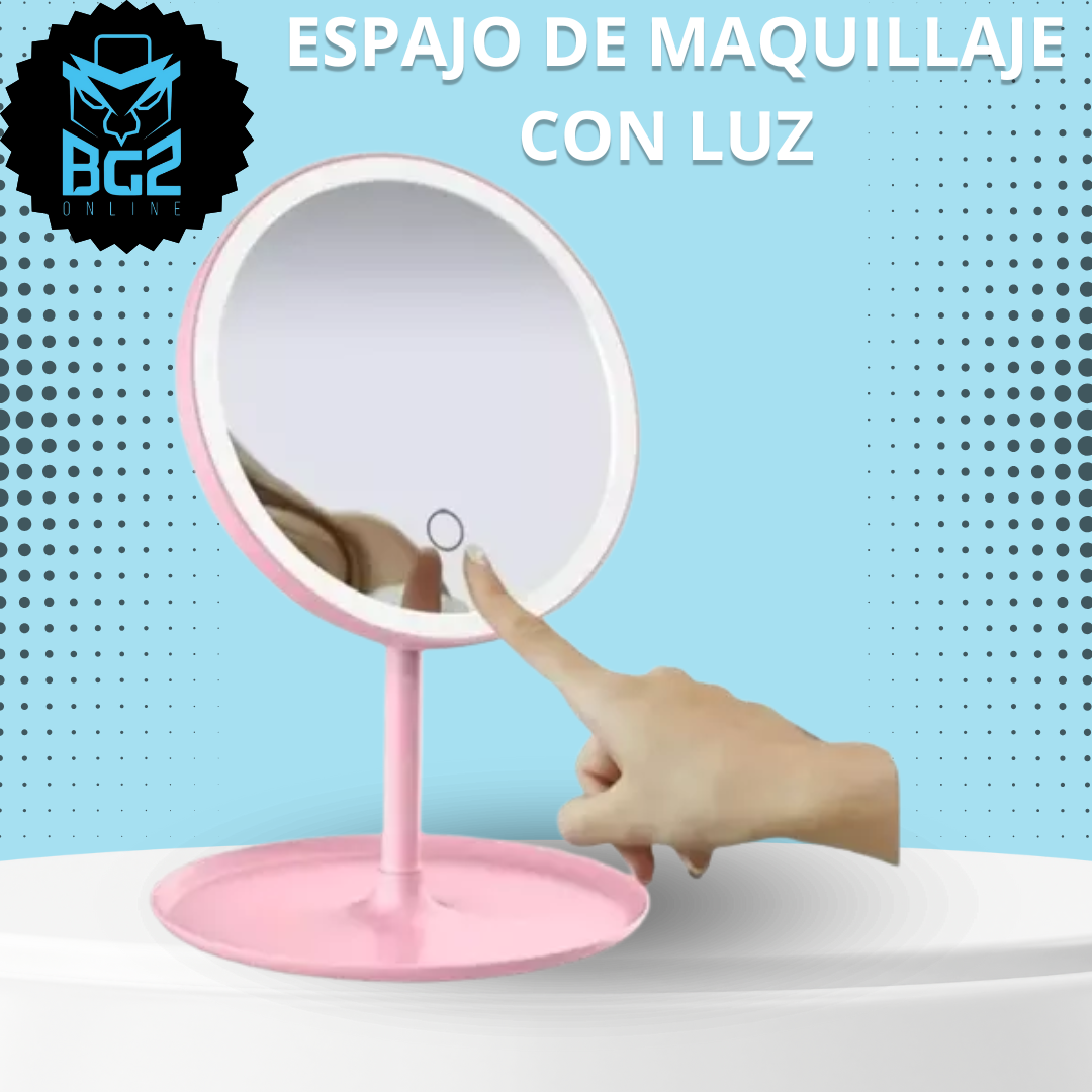 espejo de maquillaje con luz